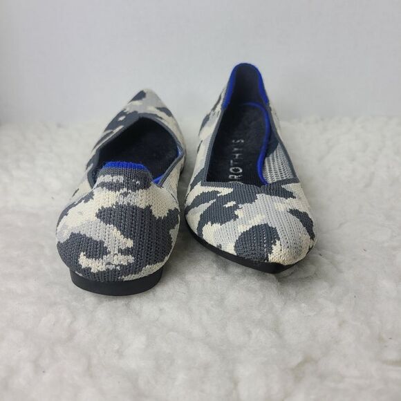 Rothy’s The Point Ash Womens Flat Ballet Size 7 Camo Gray Shoes Retired - Picture 10 of 10